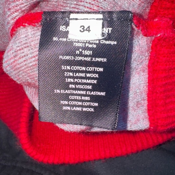 Isabel Marant Etoile Kelaya Red Sweater Size 34 - Picture 5 of 6